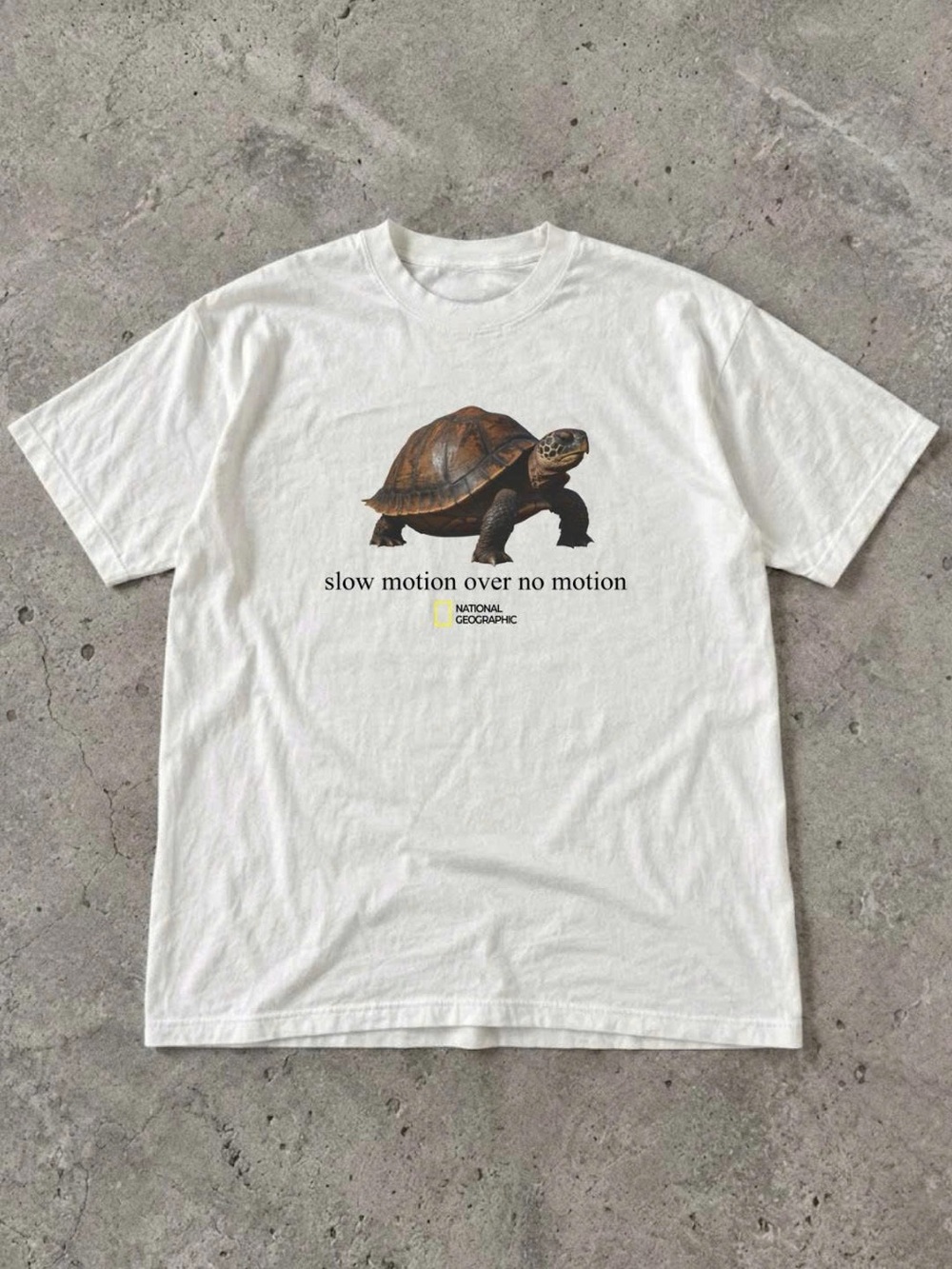 National Geographic White Tee with Turtle Graphic